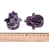 Natural Amethyst Hamsa Hand with Eye Figurines DJEW-N003-04B-3
