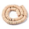 Flat Round Handmade Polymer Clay Beads CLAY-R067-12mm-53-3