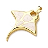 Brass Enamel Pendants KK-C119-08G-3