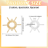 8Pcs 2 Colors Brass Cabochon Connector Settings for Pearl KK-CA0002-75-2