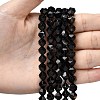 Natural Black Banded Agate/Striped AgateBeads Strands G-Z119-A03-02-2