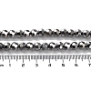 Faceted(32 Facets) Electroplate Glass Bead Strands X-EGLA-R042-6mm-06-3