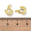 Brass Pave Clear Cubic Zirconia Charms CU-CBA6E4E-19G-E-3