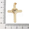 Brass Micro Pave Clear Cubic Zirconia Pendants KK-A212-06I-G-3