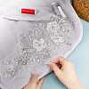 2Pcs 2 Style Flower of Life Pattern Polyester Computerized Embroidery Appliques DIY-GF0006-90-6