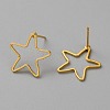 Golden Brass Hollow Geometric Stud Earrings EJEW-WH0012-127I-2