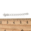 Rhodium Plated S925 Sterling Silver Chain Extender STER-R003-05P-3