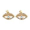 Brass Micro Pave Cubic Zirconia Pendants KK-H441-51G-2