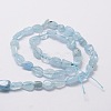 Natural Aquamarine Nuggets Bead Strands G-M298-20-2