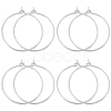 Beebeecraft 4 Pairs 925 Sterling Silver Hoop Earring Findings FIND-BBC0002-77-1