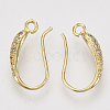 Brass Micro Pave Cubic Zirconia Earring Hooks LS-ZIRC-Q022-035G-NF-2
