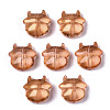 Transparent Spray Painted Glass Beads DGLA-R052-001-B01-2