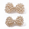 Plating Acrylic Woven Beads PACR-R247-04A-1