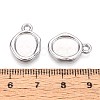 304 Stainless Steel Pendant Cabochon Settings STAS-T067-11P-3