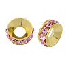 Brass Rhinestone Spacer Beads RB-A020-9mm-27G-1