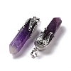 Natural Amethyst Big Pointed Pendants G-E059-03AS-04-3