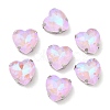 Mocha Fluorescent(MI) Heart Sew on Rhinestone GGLA-C001-01A-P06-1