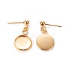 304 Stainless Steel Stud Earring Settings STAS-L226-019H-G-2