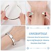 Unicraftale 1Pc C-Shaped 201 Stainless Steel Grooved Cuff Bangles STAS-UN0052-35-5