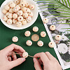 Olycraft 50Pcs Natural Wood European Beads WOOD-OC0003-60-3