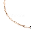 Ion Plating(IP) 304 Stainless Steel Dapped Chain Necklace for Men Women NJEW-E076-02RG-2