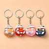 4Pcs PVC Cartoon Lucky Cat Doll Pendant Keychain KEYC-YW0001-10-2