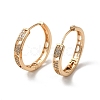 Brass Micro Pave Cubic Zirconia Hoop Earrings EJEW-M238-74KCG-1