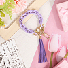 Acrylic & Zine Alloy & PU Pendant Decoration KEYC-WH0052-01C-3