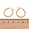 201 Stainless Steel Hoop Earrings X-EJEW-A054-05C-G-2