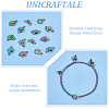 12Pcs 201 Stainless Steel Snap Clasps STAS-UN0053-71-5