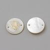 Freshwater Shell Links connectors SHEL-Q009-004G-2