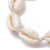 Natural Cowrie Shell Braided Bead Bracelets BJEW-JB10093-3
