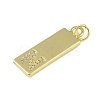 Brass Micro Pave Clear Cubic Zirconia Pendants KK-P266-06G-N-2