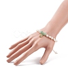 Gemstone Chips & Pearl Beaded Bracelet BJEW-JB08236-3
