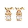 Brass Micro Pave Cubic Zirconia Pendants KK-A274-21G-1