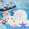 120Pcs 3 Styles Shell Pendants PALLOY-HY00003-6