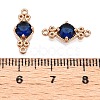 Brass Pave Faceted Glass Connector Charms FIND-T070-03C-3