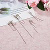 4Pcs 3 Style Plastic Imitation Pearl Cuff Earrings with Crystal Rhinestone EJEW-FI0001-30-7
