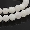 Natural Round White Jade Bead Strands G-P070-01-8mm-1