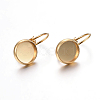 304 Stainless Steel Leverback Earring Settings STAS-F191-03G-8mm-4