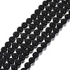 Synthetic Black Stone Beads Strands GSR10mmC044-1