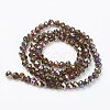 Electroplate Transparent Glass Beads Strands EGLA-A034-T2mm-R11-2