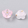 Frosted Transparent Acrylic Beads OACR-N137-72B-3