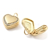Brass Pave Clear Cubic Zirconia Pendants KK-U009-11D-G-2