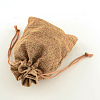 Polyester Imitation Burlap Packing Pouches Drawstring Bags X-ABAG-R004-14x10cm-03-3