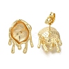 Brass Stud Earring Findings KK-K388-11G-1