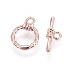 Alloy Toggle Clasps PALLOY-I134-12RG-AAA-2