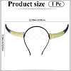 Cow Horn Pu Leather & Plastic Hair Bands OHAR-WH20011-07B-2