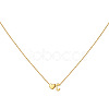 Simple Style Adjustable 316L Surgical Stainless Steel Heart and Initial Pendant Necklaces for Women WG95AEF-03-2