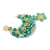 Imitation Austrian Crystal 5301 Glass & TOHO Round Seed Beaded Pendant PALLOY-MZ00179-03-3